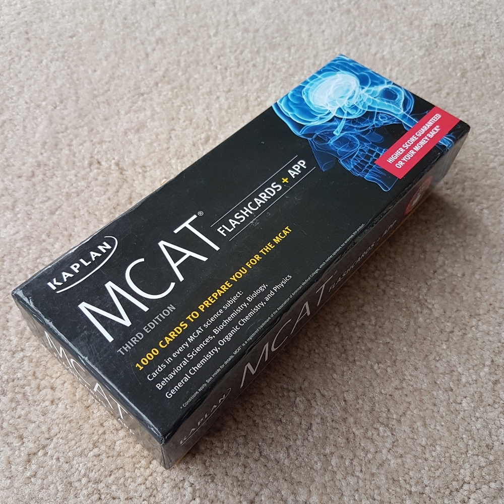 Kaplan MCAT Flashcards Pack in Box NEW